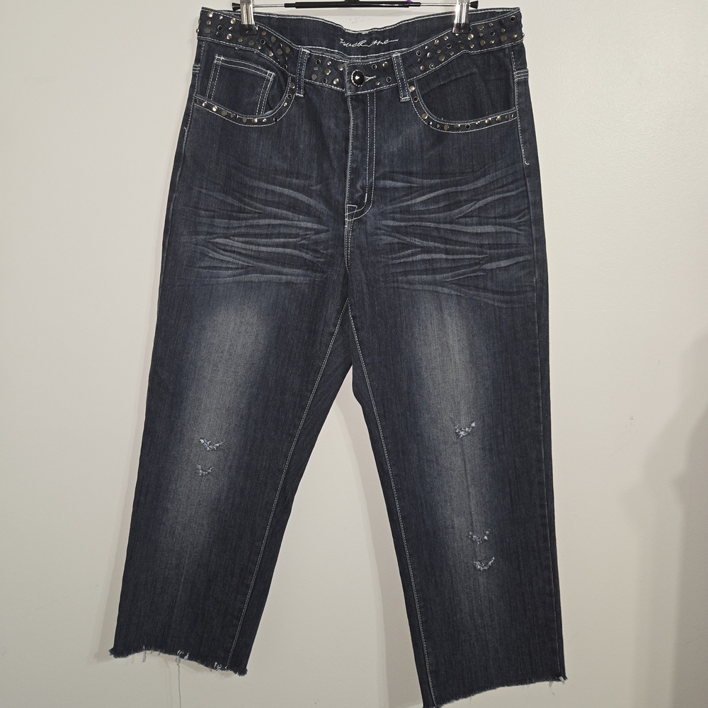 P#45 Touch Me‎ Size 14 Womens Blue Jeans with Studded Details